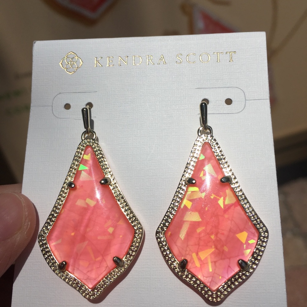 Kendra Scott Iridescent Coral Alex earrings - Picture 4 of 8